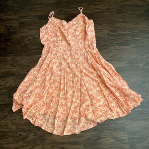 Old Navy Orange and White Floral Dress